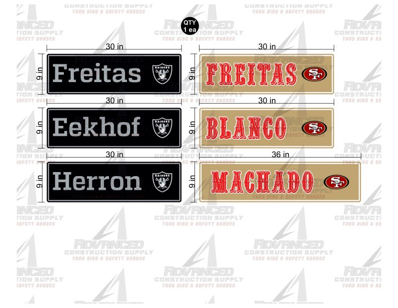 CUSTOM 49ers SNS 30X9 FOR Chad "BLANCO"