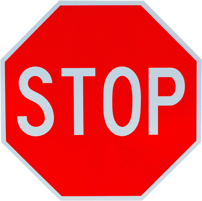 R1-1 30" White on Red HIP Alum Stop Sign(JS)